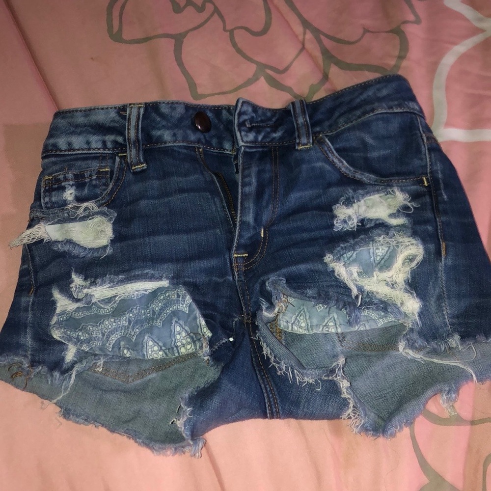 american eagle super stretch jean shorts
